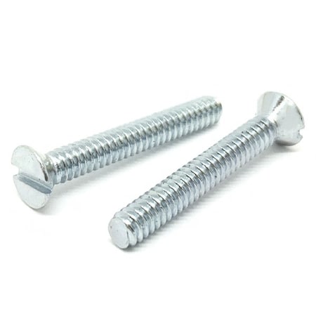 Boltsandnuts.Com #10-24 x 1/4 in Slotted Flat Machine Screw, Zinc Plated Steel, 325 PK 10C25SFHMSZ-325